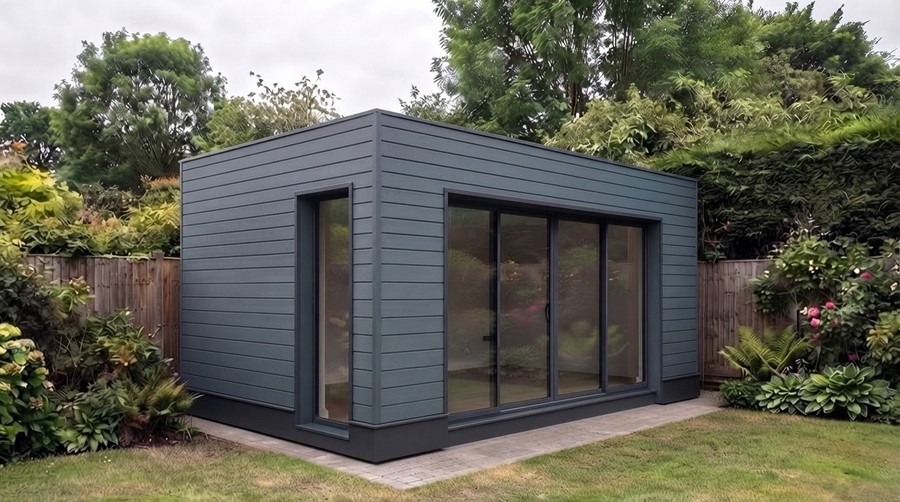 Composite: a 20 square metre garden room.